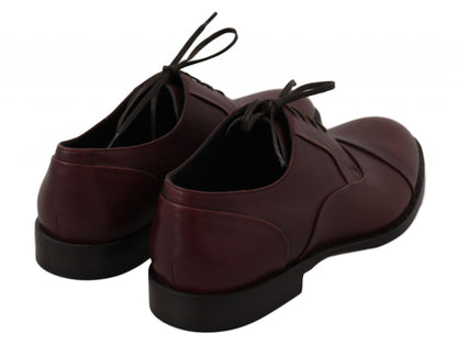 Dolce & Gabbana Elegant Bordeaux Leather Dress Shoes Dolce & Gabbana