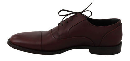 Dolce & Gabbana Elegant Bordeaux Leather Dress Shoes Dolce & Gabbana