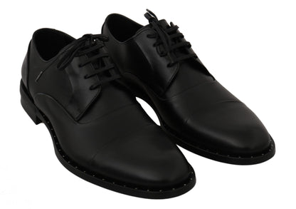 Dolce & Gabbana Sleek Black Leather Formal Dress Shoes Dolce & Gabbana