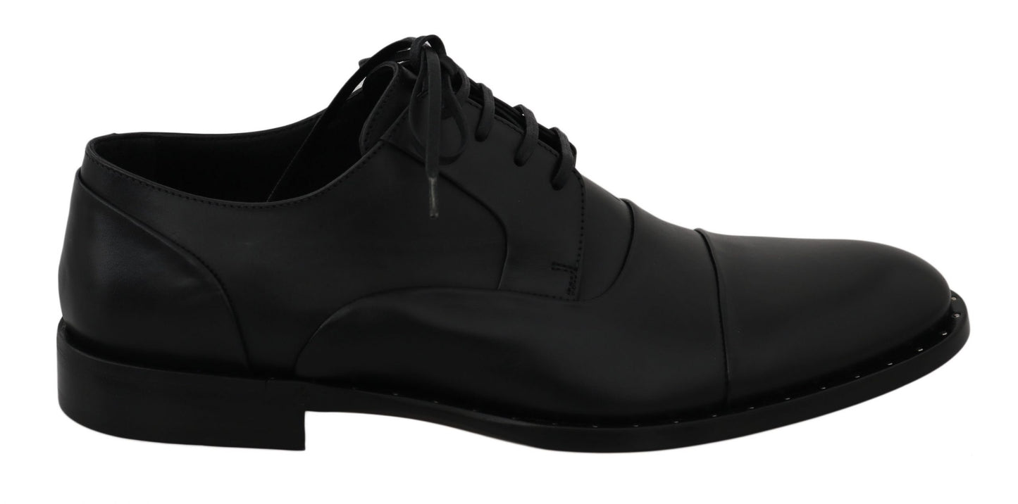 Dolce & Gabbana Sleek Black Leather Formal Dress Shoes Dolce & Gabbana