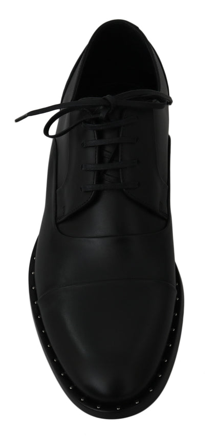 Dolce & Gabbana Sleek Black Leather Formal Dress Shoes Dolce & Gabbana