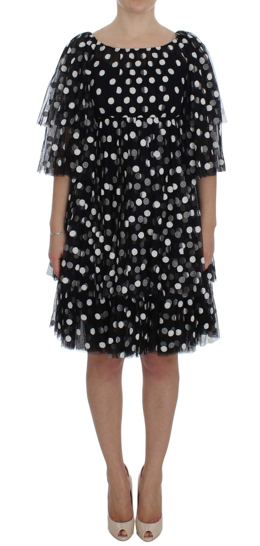 Dolce & Gabbana Elegant Polka Dotted Ruffled Dress Dolce & Gabbana