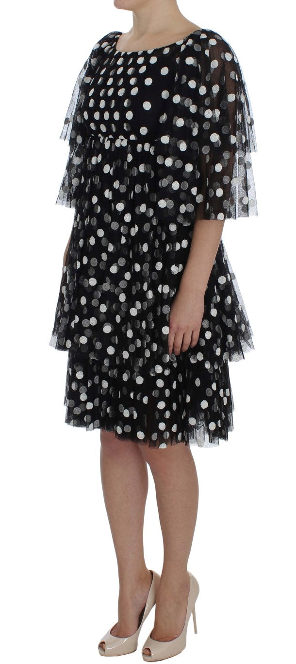 Dolce & Gabbana Elegant Polka Dotted Ruffled Dress Dolce & Gabbana