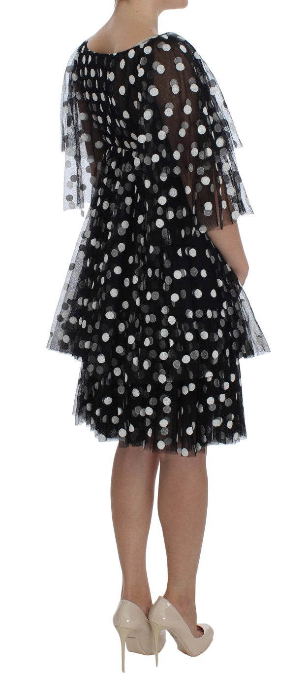 Dolce & Gabbana Elegant Polka Dotted Ruffled Dress Dolce & Gabbana