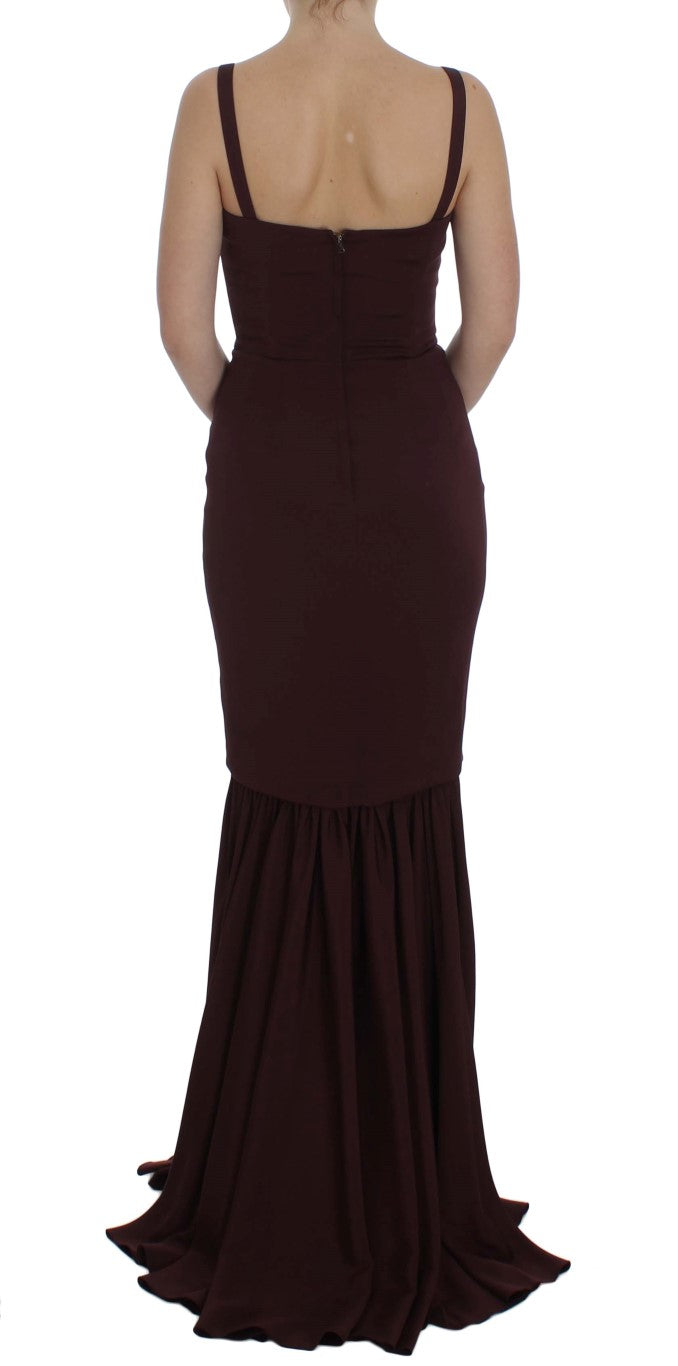 Dolce & Gabbana Elegant Bordeaux Sheath Dress Dolce & Gabbana