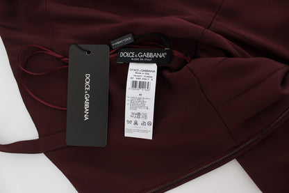 Dolce & Gabbana Elegant Bordeaux Sheath Dress Dolce & Gabbana