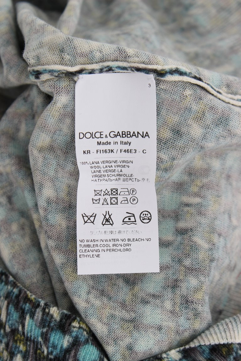 Dolce & Gabbana Elegant Blue Wool Vest Pullover Top Dolce & Gabbana