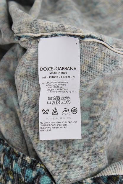 Dolce & Gabbana Elegant Blue Wool Vest Pullover Top Dolce & Gabbana