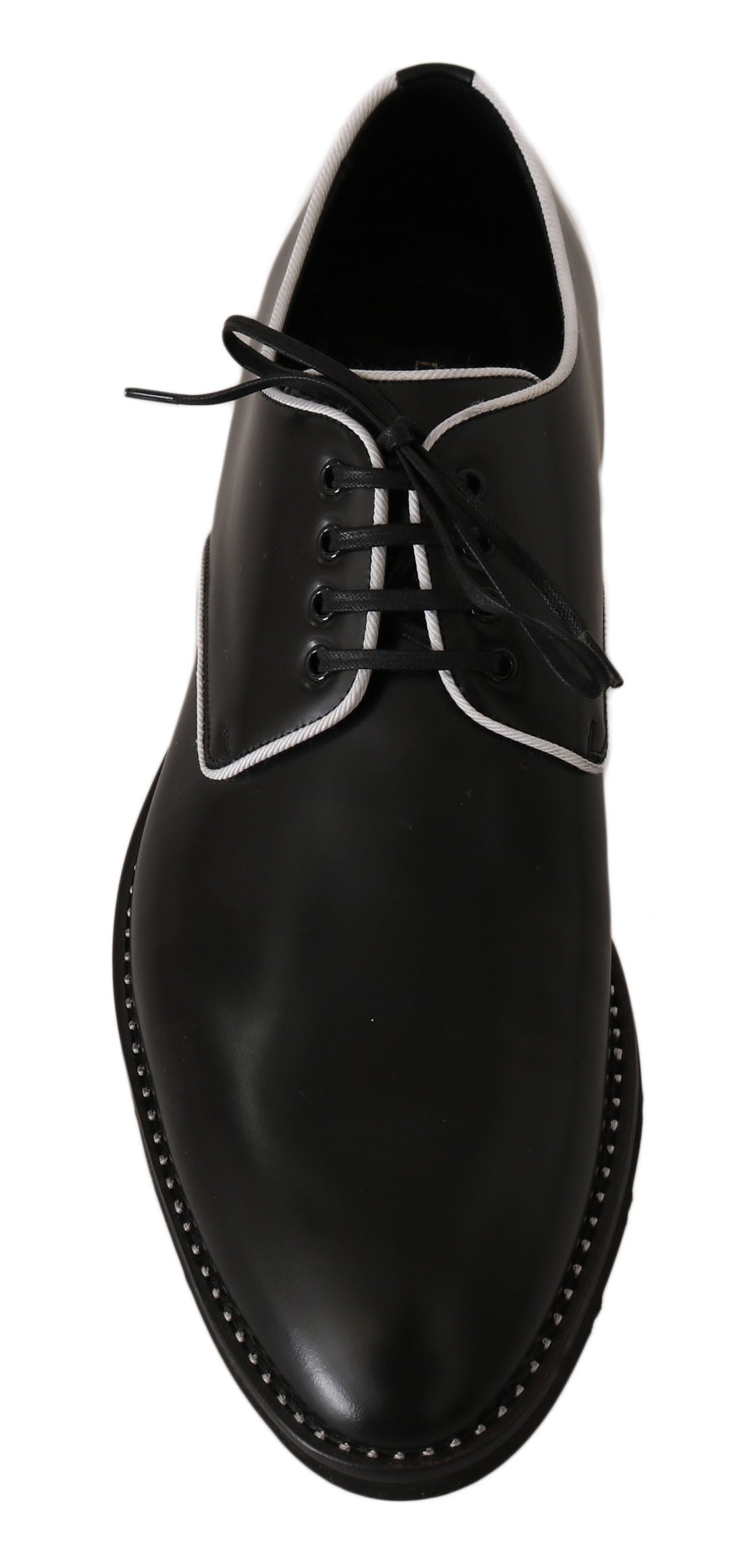 Dolce & Gabbana Elegant Black Leather Derby Dress Shoes Dolce & Gabbana