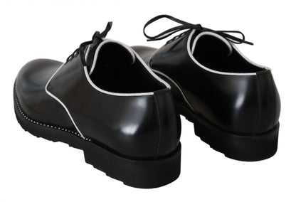 Dolce & Gabbana Elegant Black Leather Derby Dress Shoes Dolce & Gabbana