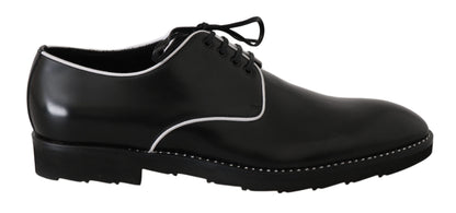 Dolce & Gabbana Elegant Black Leather Derby Dress Shoes Dolce & Gabbana