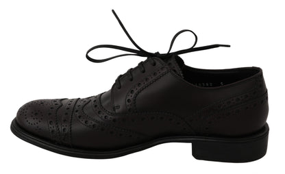 Dolce & Gabbana Elegant Bordeaux Wingtip Derby Dress Shoes Dolce & Gabbana