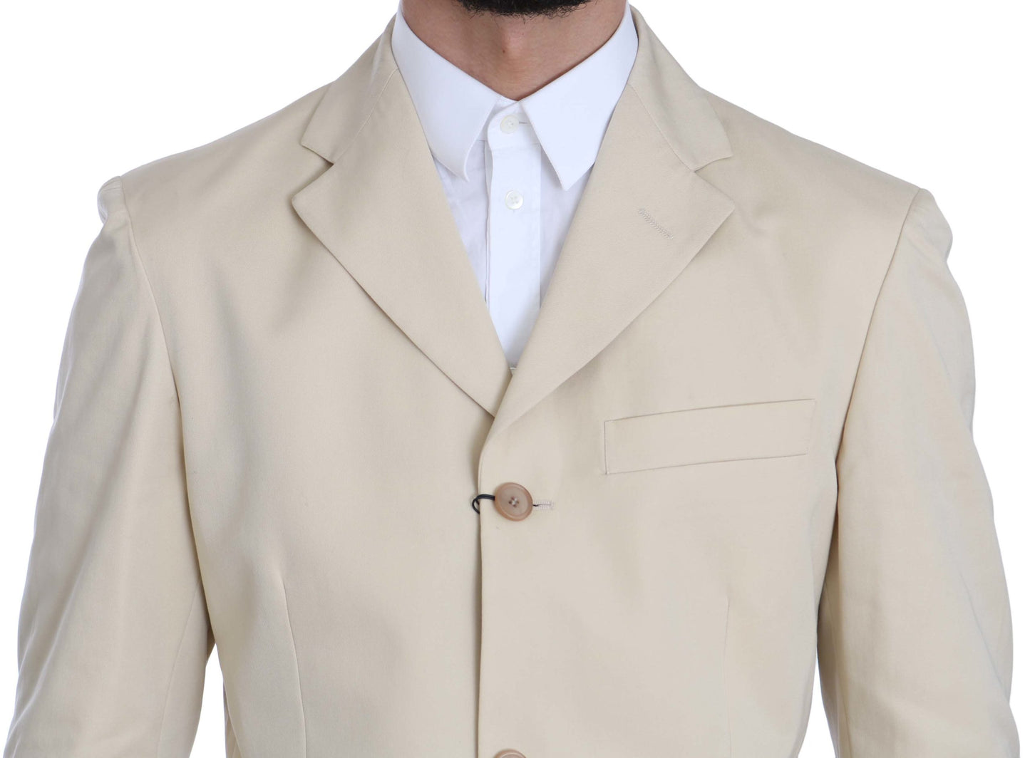 Romeo Gigli Beige Two-Piece Suit with Classic Elegance Romeo Gigli