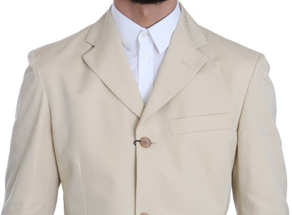 Romeo Gigli Beige Two-Piece Suit with Classic Elegance Romeo Gigli