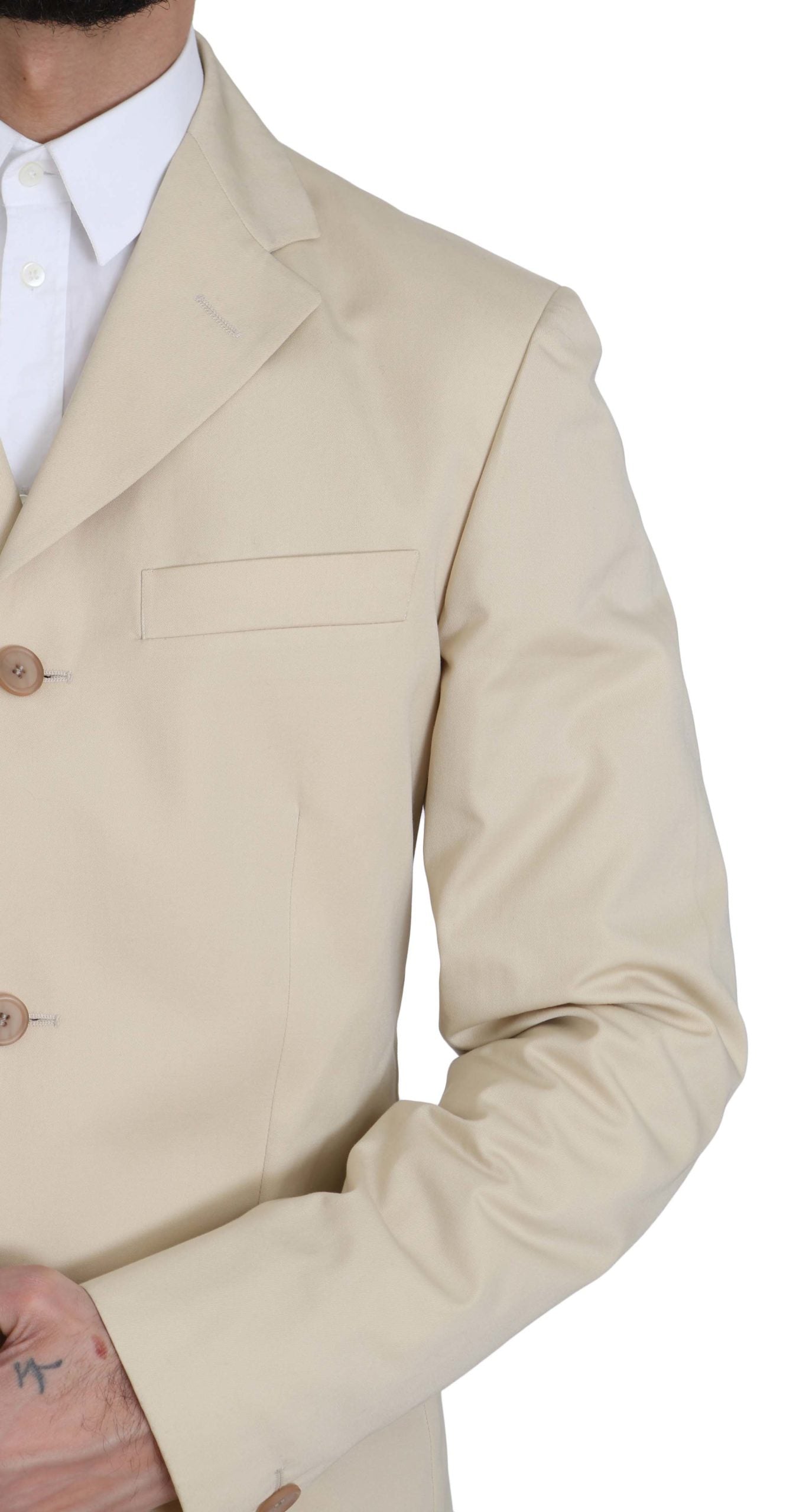 Romeo Gigli Beige Two-Piece Suit with Classic Elegance Romeo Gigli