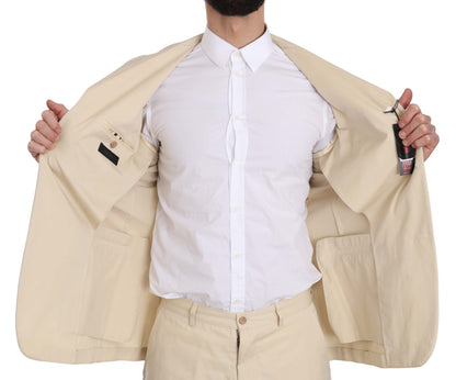 Romeo Gigli Beige Two-Piece Suit with Classic Elegance Romeo Gigli