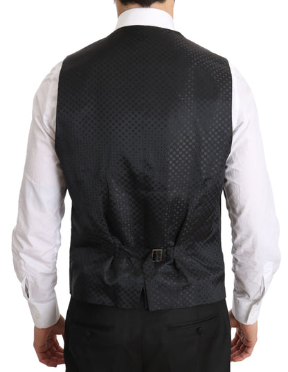 Dolce & Gabbana Elegant Gray Formal Vest - Regular Fit Dolce & Gabbana