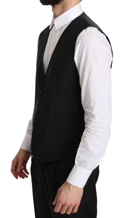 Dolce & Gabbana Elegant Gray Formal Vest - Regular Fit Dolce & Gabbana