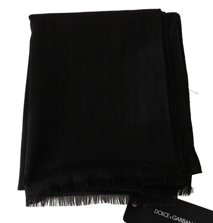 Dolce & Gabbana Elegant Striped Wool Men's Scarf Dolce & Gabbana