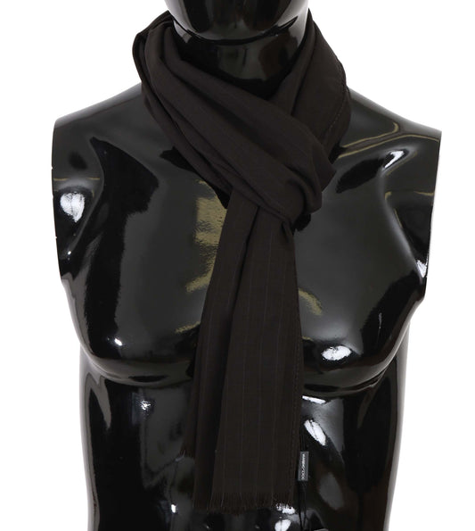 Dolce & Gabbana Elegant Striped Wool Men's Scarf Dolce & Gabbana