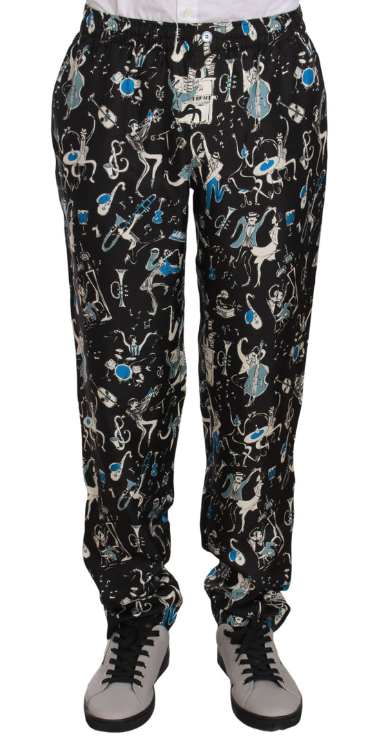 Dolce & Gabbana Elegant Silk Lounge Pants with Unique Print Dolce & Gabbana