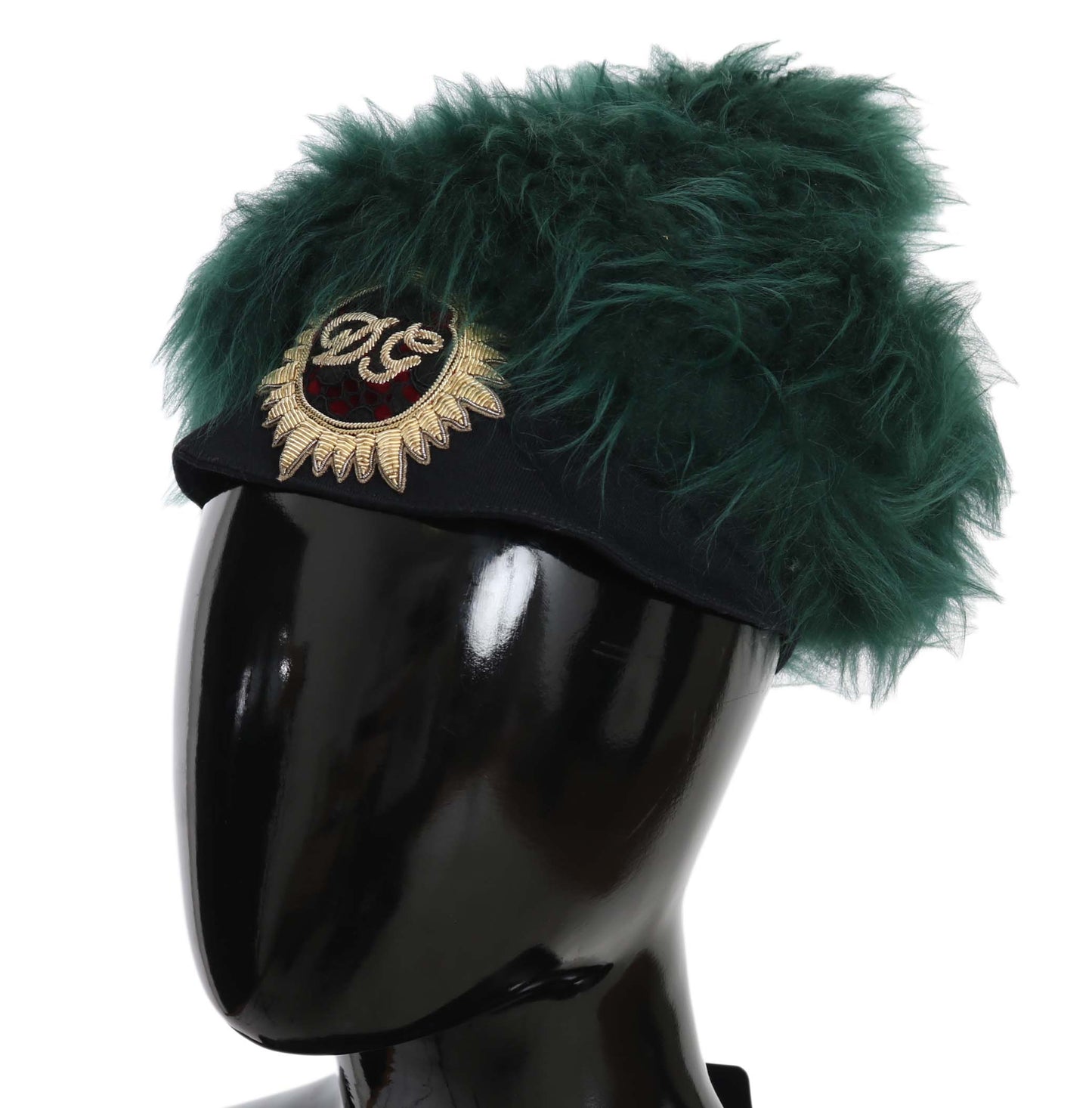 Dolce & Gabbana Elegant Emerald Cashmere Cloche Cap Dolce & Gabbana