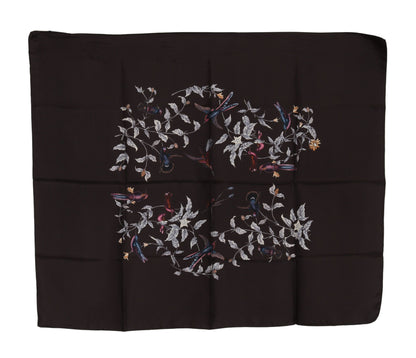 Dolce & Gabbana Elegant Silk Scarf Wrap in Luxe Brown Dolce & Gabbana