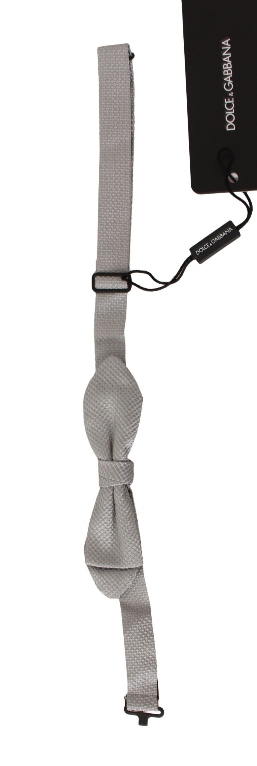 Dolce & Gabbana Elegant Silk Gray Bow Tie Dolce & Gabbana