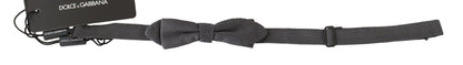 Dolce & Gabbana Elegant Gray Silk Bow Tie Dolce & Gabbana