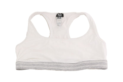 Dolce & Gabbana Elegant White Stretch Sport Bra Dolce & Gabbana