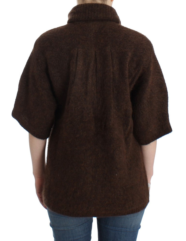 Cavalli Elegant Short Sleeved Brown Cardigan Cavalli