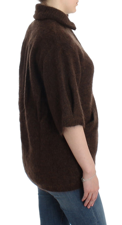 Cavalli Elegant Short Sleeved Brown Cardigan Cavalli